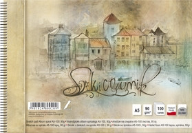 Szkicownik na spirali A5/100k. Kreska